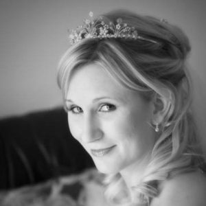 bridal hair with tiara